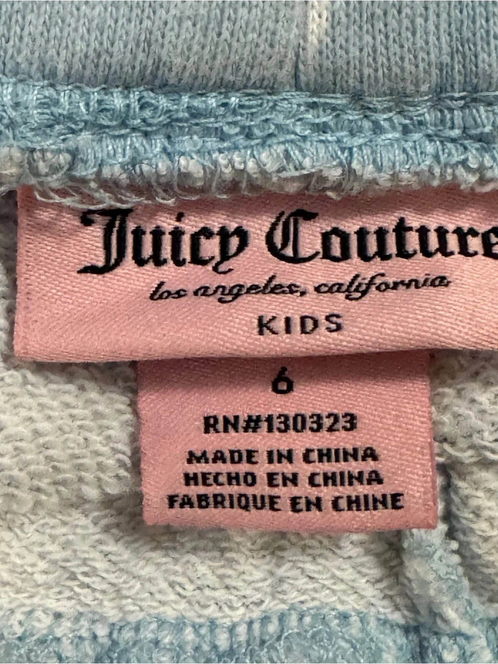 Juicy Couture Baby Girl Light Blue Floral Short Sleeve Top with Matching Shorts